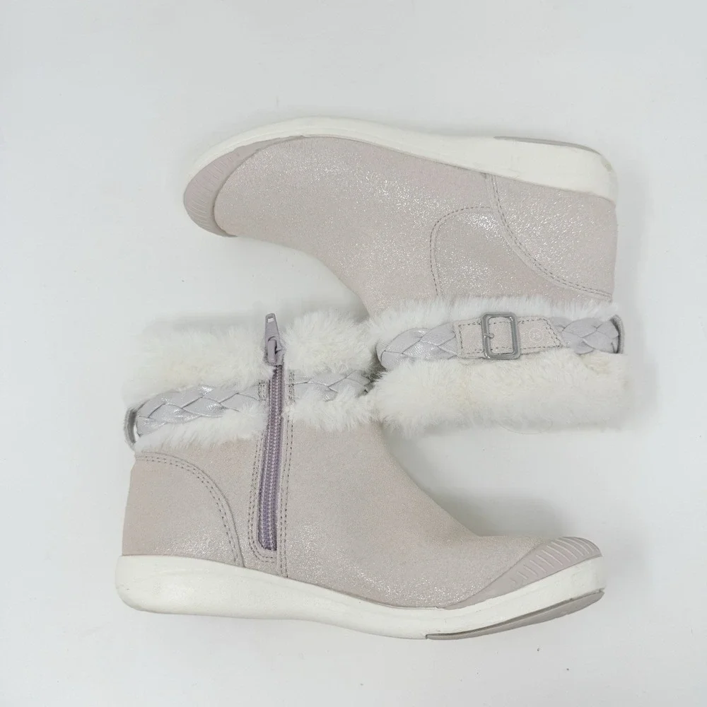 Stride Rite Girls Tessa Sparkle Leather Boots Hushed Violet Color Size 1.5